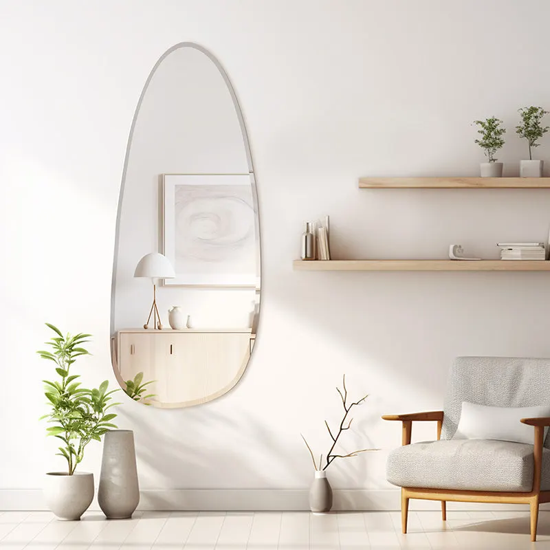 Oglinda de perete Irregular 3, Alb, 50x120 cm - Alb