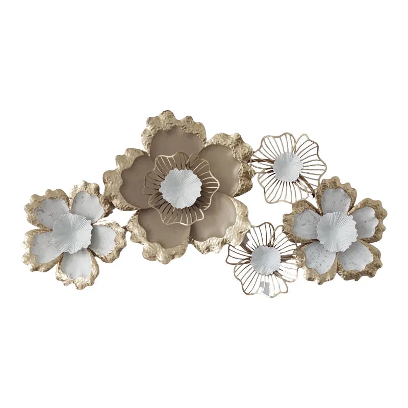 Decoratiune de perete din metal Vogene, Auriu, 90x47x7 cm - Auriu