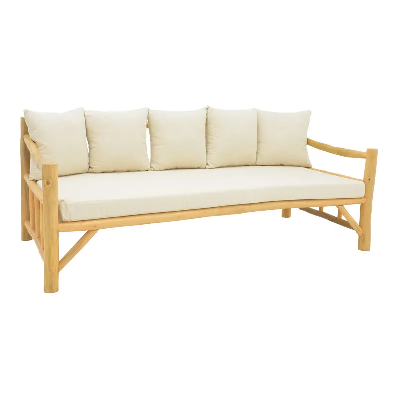 Canapea de gradina Roziana Boho, Natural, 210x100x80 cm - Natur