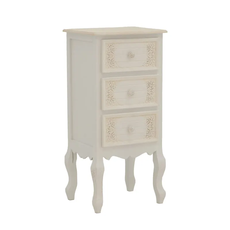 Comoda mdf Alb, antic, 40x34x82 cm - Alb