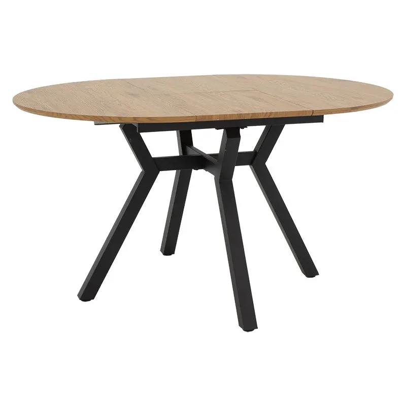 Masa extensibila Frances, Sonoma-negru, 100-140x100x75 cm - Sonoma