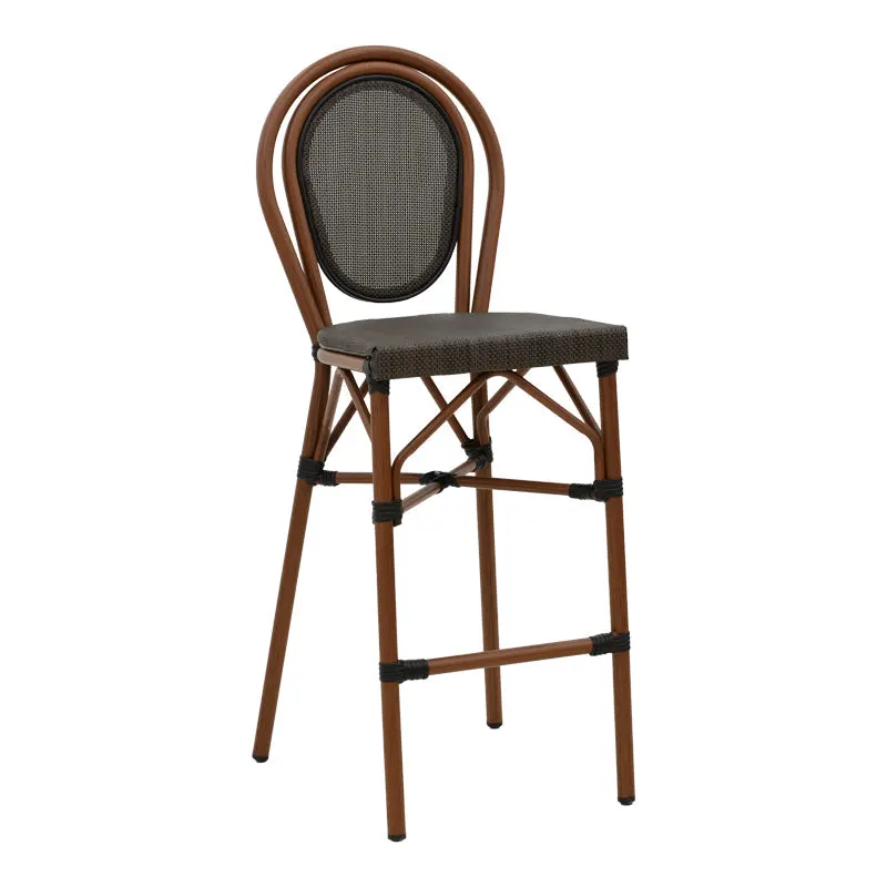 Scaun bar Dezyan, Negru - Maro, 41x54x116 cm - Maro