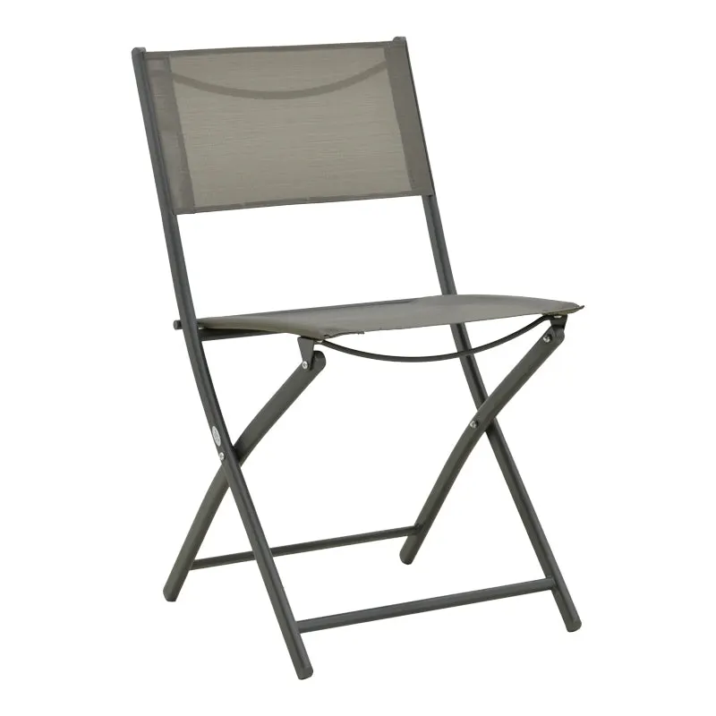 Scaun pliabil Jeve, metal si textilene, 46x51x81 cm - Gri