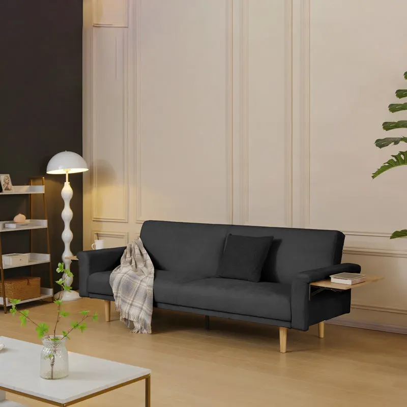 Canapea extensibilă cu funcție de pat Flexo, antracit, 220x84x82 cm - Natural