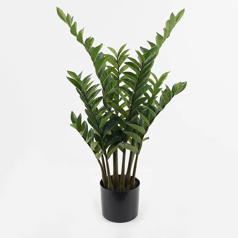 Plantă decorativă în ghiveci Zamia, sintetic, Verde, 52x88 cm - Verde