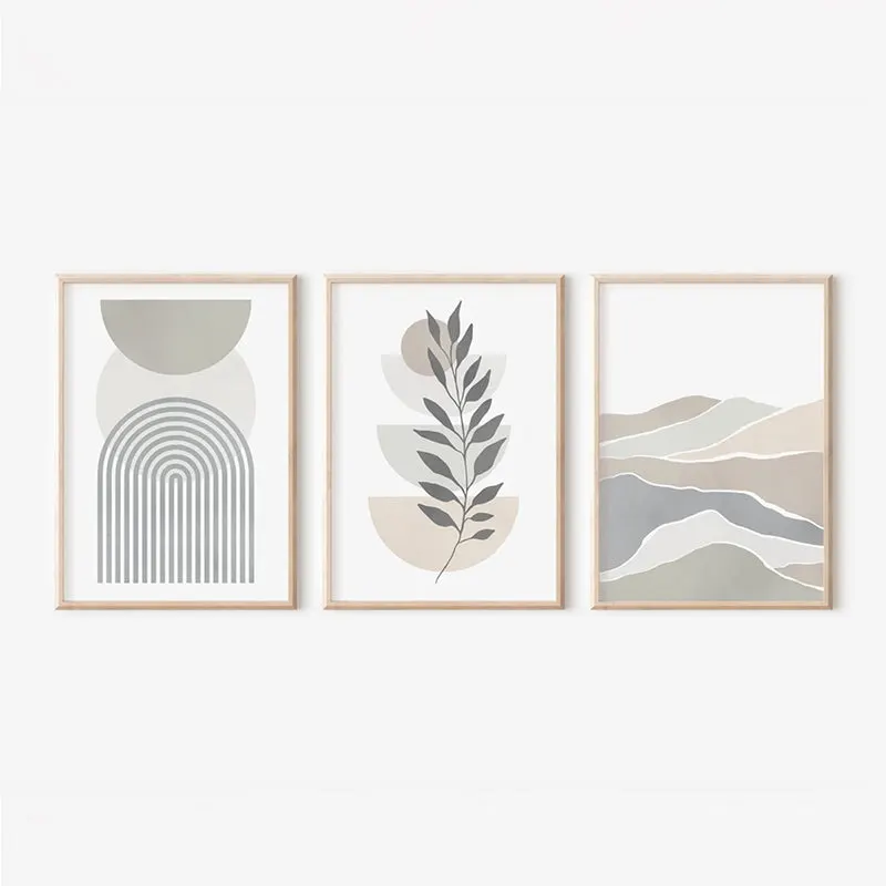 Tablou triptic Werda, Cadru, Multicolor, 33x48 cm - Multicolor