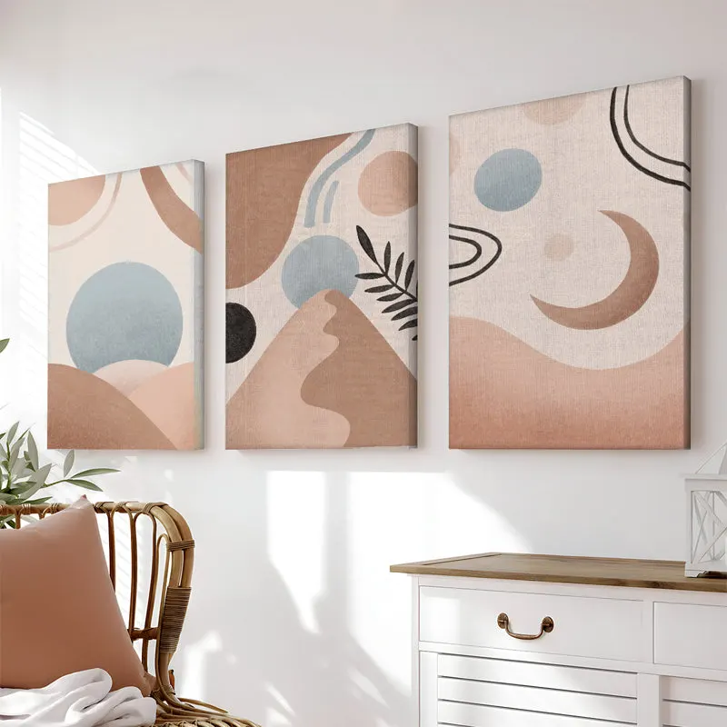 Tablou canvas în rama Leberto, triptic, pânza, Multicolor, 50x70 cm - Multicolor