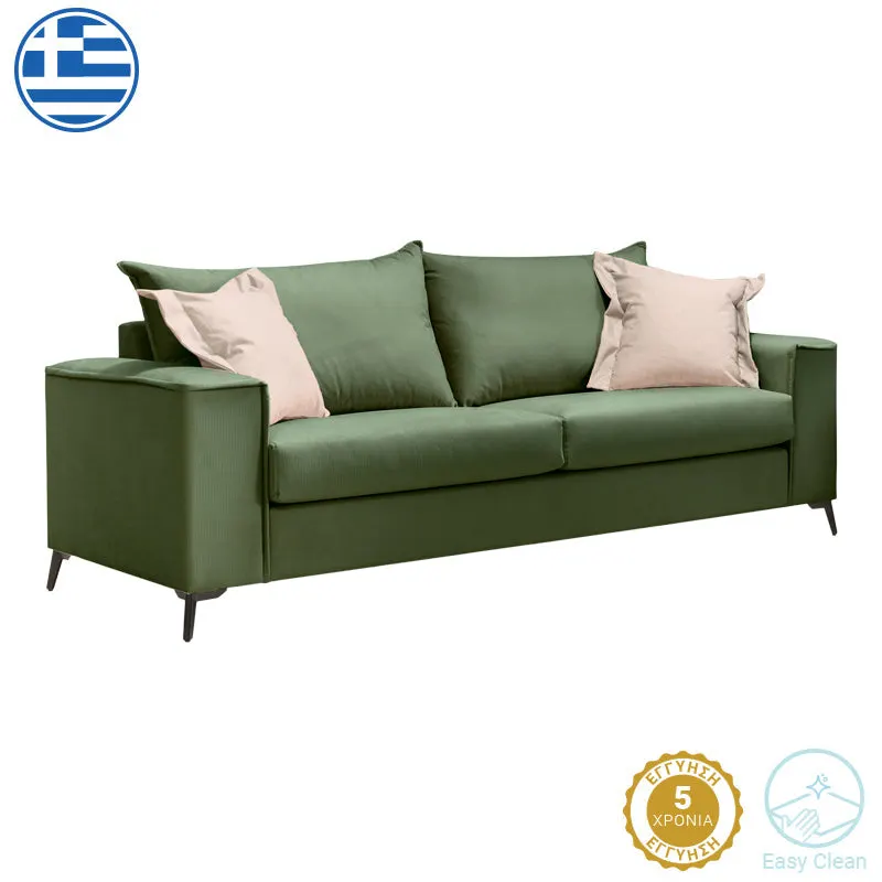 Canapea cu 3 locuri Verona 3, Verde inchis, 225x93x100 cm - Verde