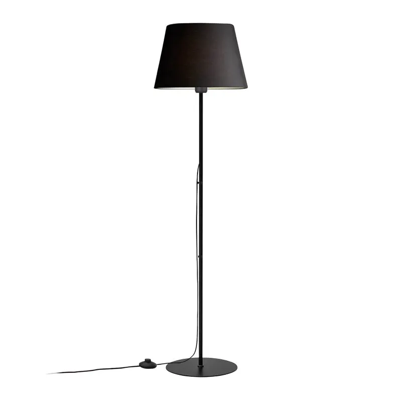 Lampa de podea Lumider din tesatura-metal, neagra, D35x152 cm - Negru