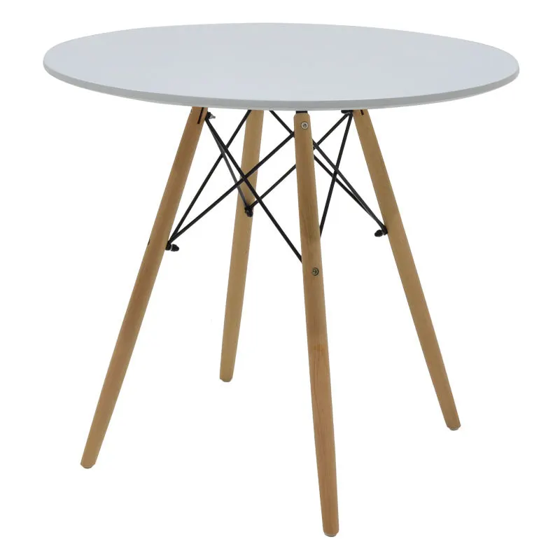 Masa living MDF, Alb, 80x80x73 cm - Alb
