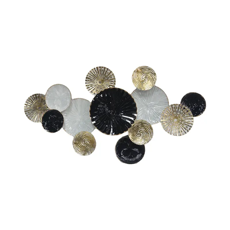 Decoratiune de perete din metal Faim, Auriu, 111x58 cm - Auriu