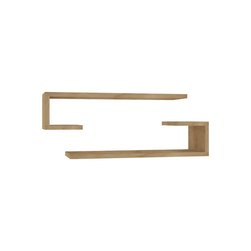 Set 2 rafturi de perete Eldo, Natural, 60x19x15 cm - Natur