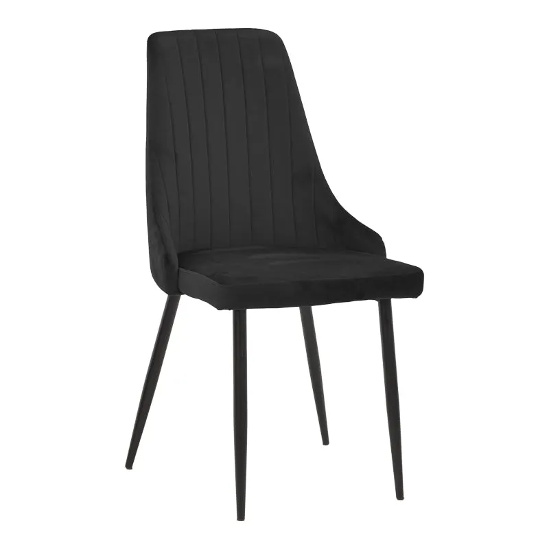 Scaun Azori, Catifea, Negru, 49x55x85 cm - Negru