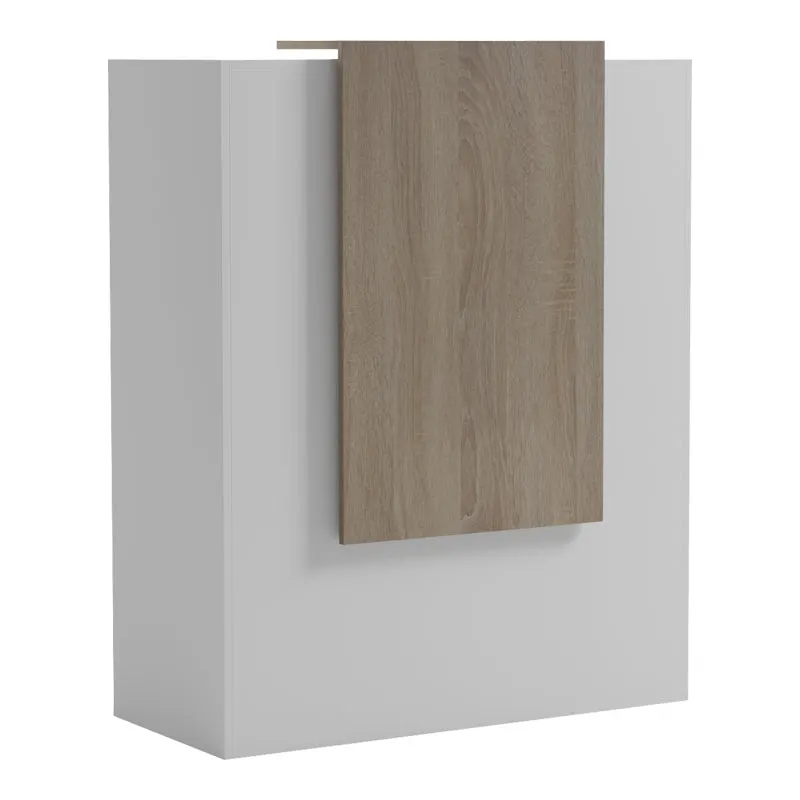 Reception birou Zowel cu LED alb - sonoma, Sonoma - Alb, 90x40x110 cm - Sonoma-Alb