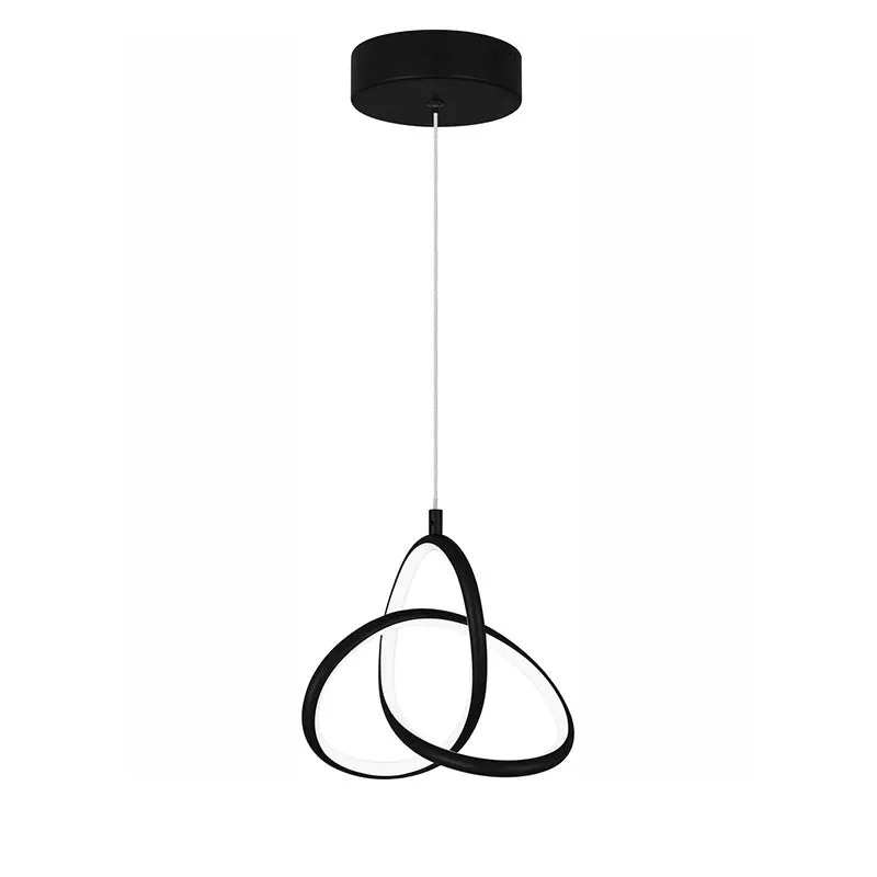 Lustră metalică cu LED Trinity, negru, 22x100 cm - Negru