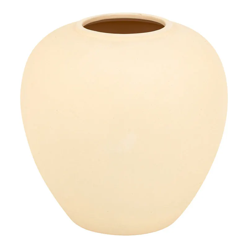 Vază decorativă ceramică Vegen, crem, 22x24 cm - Bej