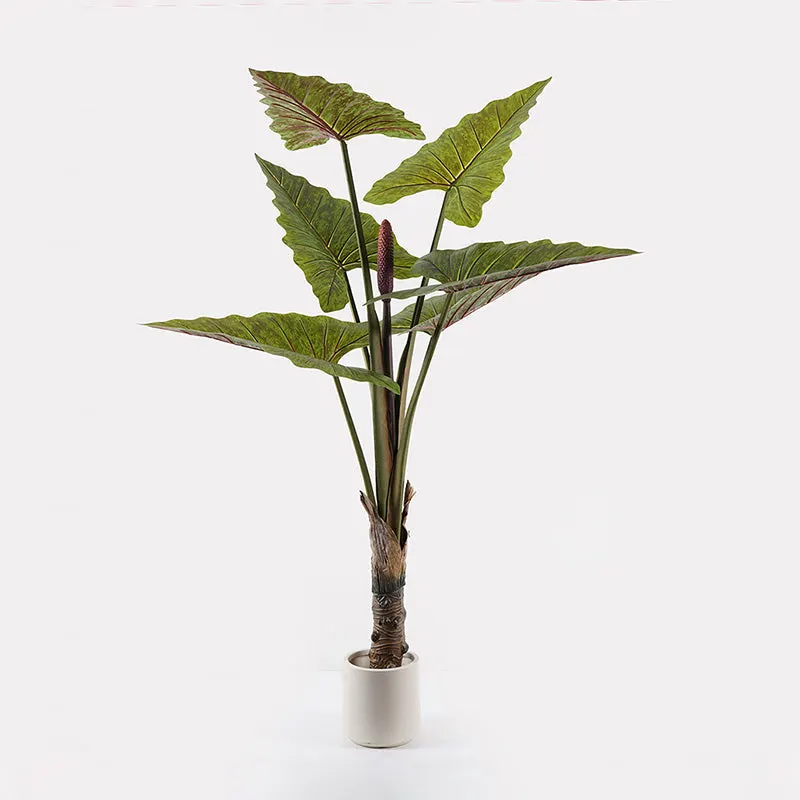 Plantă decorativă în ghiveci Wentii, plastic, verde, 130x180 cm - Verde