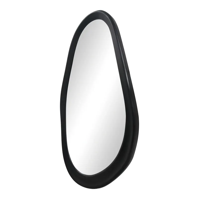 Oglinda ovala Baloa, MDF, 44x80 cm - Negru