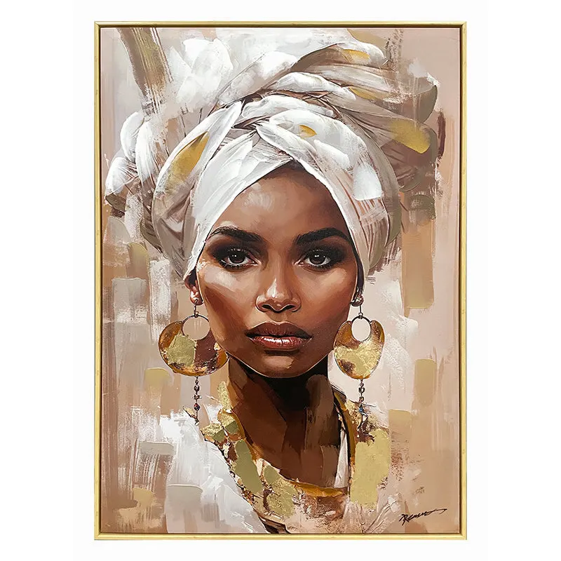Tablou cu rama pe pânza Gazel, Pânza, Multicolor, 70x100 cm - Multicolor
