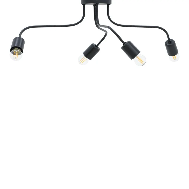Lampa de tavan cu functie Luchter, metal, negru, 60x60x15 cm - Negru