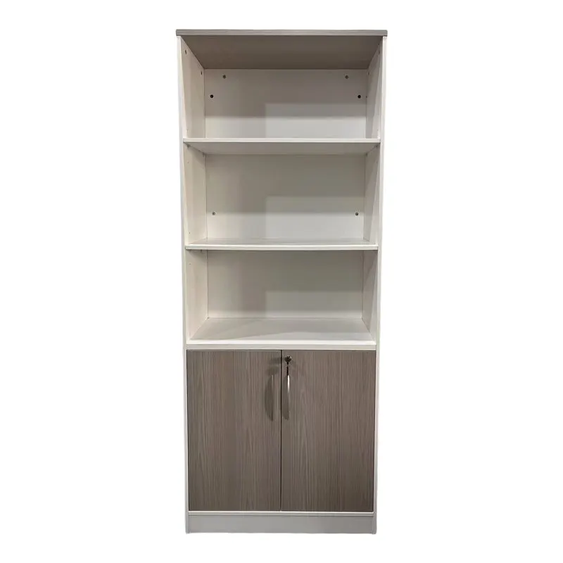 Biblioteca de birou Armadi, Sonoma alb, 80x40x200 cm - Natur