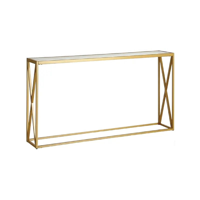 Consolă sticla Kantoo, Auriu, 120x25x75 cm - Auriu