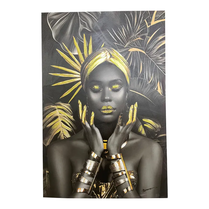 Tablou pe Panza Umone I, Negru, 80x120 cm - Negru