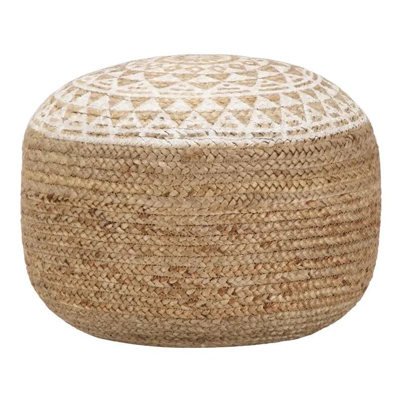 Scaun-pouf Noca din iuta, Natural, D40x30 cm - Natur