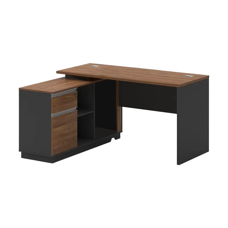 Birou Coltar stanga Oscar, Nuc, 140x120x76 cm - Nuc