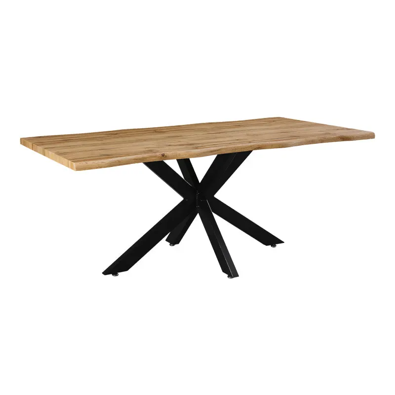 Masa Gilman, MDF, Sonoma-negru, 180x90x75 cm - Stejar