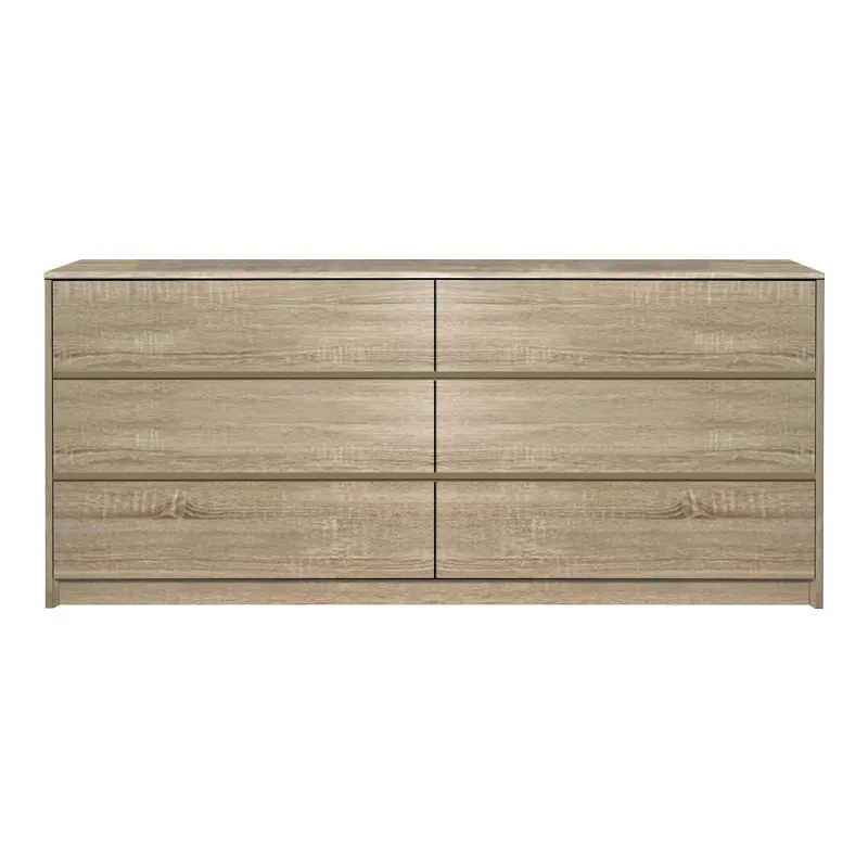 Comoda Kuanger cu sertare, Alb - Stejar, 120x40x70 cm - Stejar