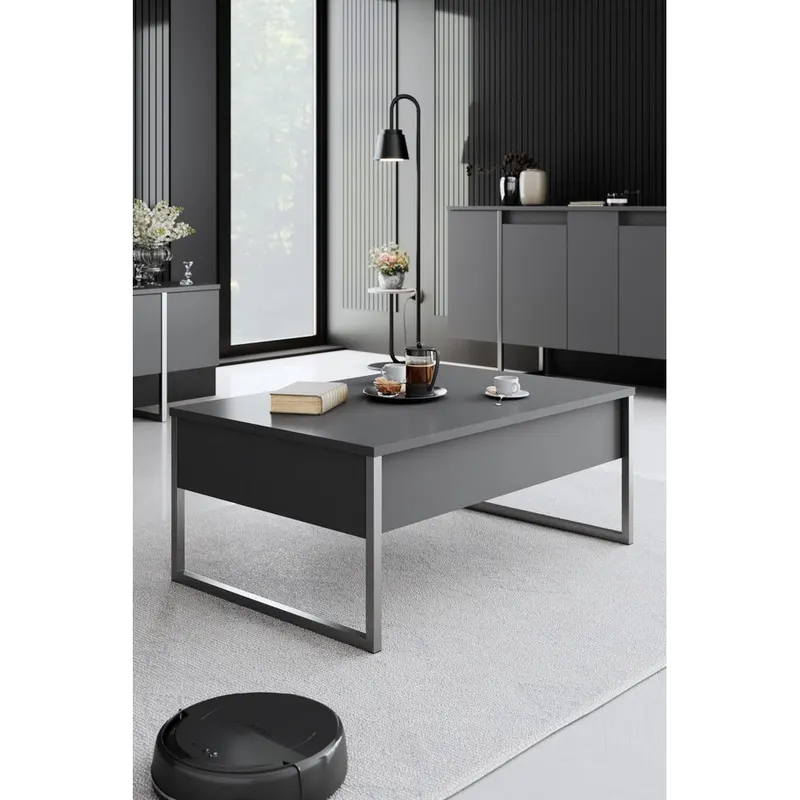 Mobilier de Lux, Anthracite Silver - White Silver, 90x60 cm - AnthracitenSilver