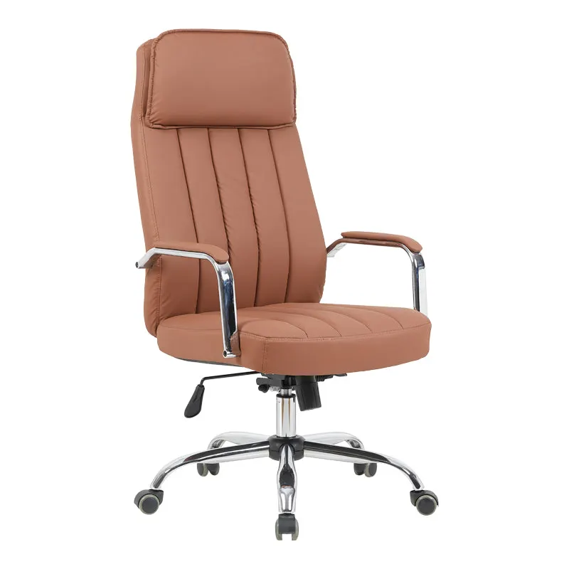 Scaun de birou managerial Morales, piele PU, 60x70x124 cm - Maro