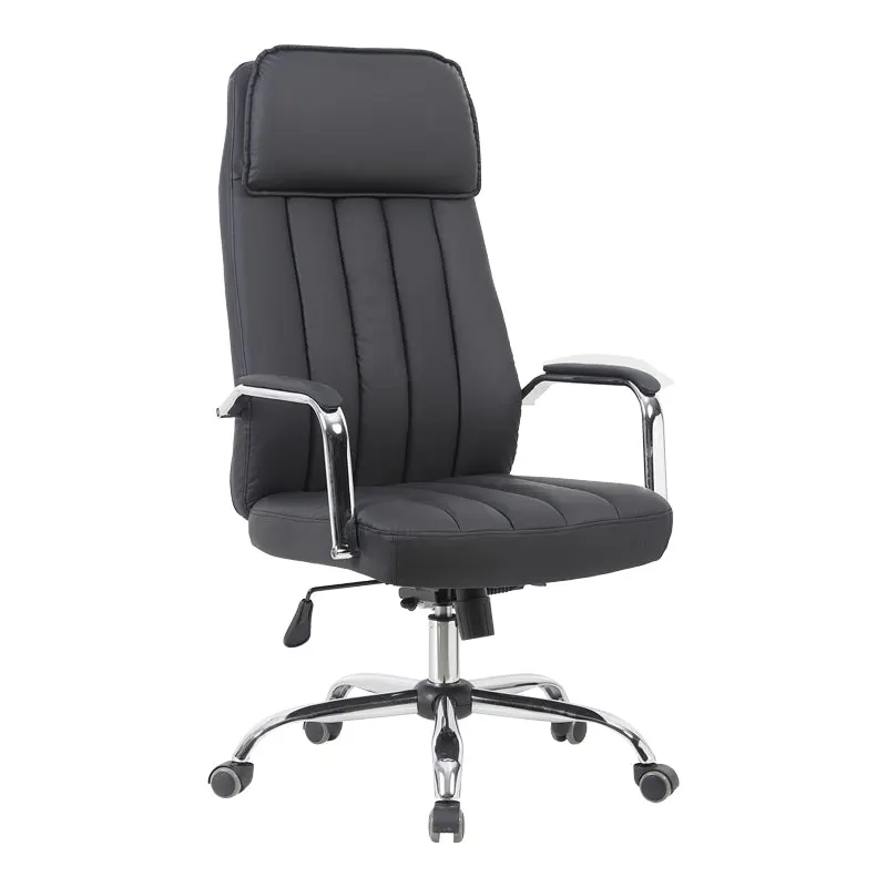 Scaun de birou managerial Morales, piele PU, 60x70x124 cm - Negru