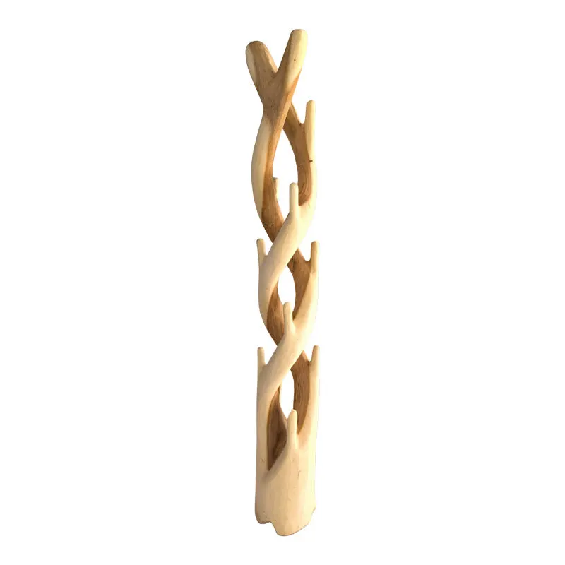 Cuier cu funcție de depozitare Joint, Suar, Lemn, Natural, 30x30x200 cm - Natur