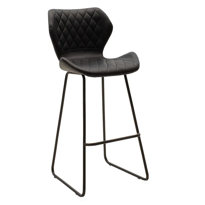 Scaun Theo metalic, 51x48x103 cm - Negru
