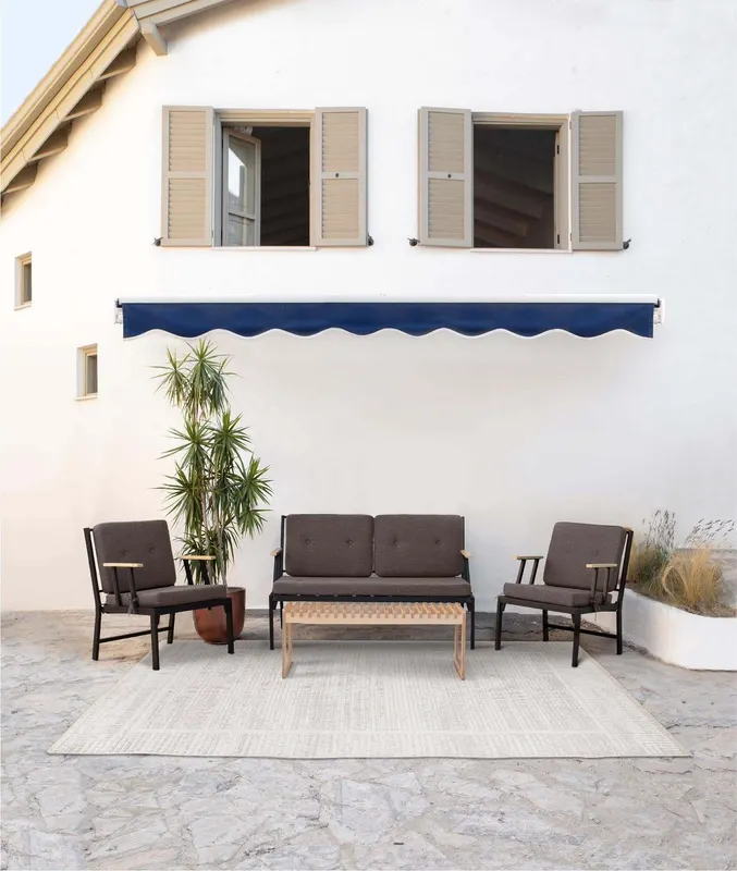Canapea De Gradina Cu 2 Locuri Boran, 137 X 84 X 74 Cm - Maro