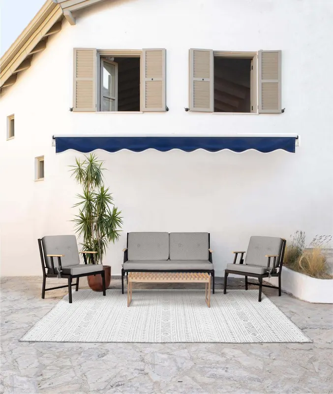 Canapea De Gradina Cu 2 Locuri Boran, 137 X 84 X 74 Cm - Gri