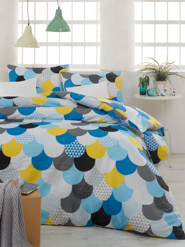 Set Lenjerie de pat double, Alb, 220x200 cm - Alb