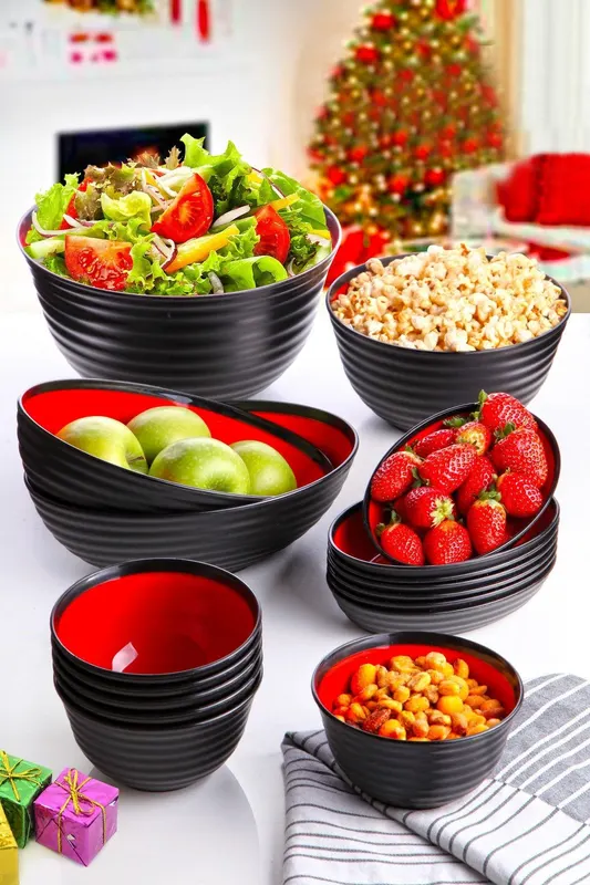 Set boluri, Negru, 25x25x13 cm - Negru