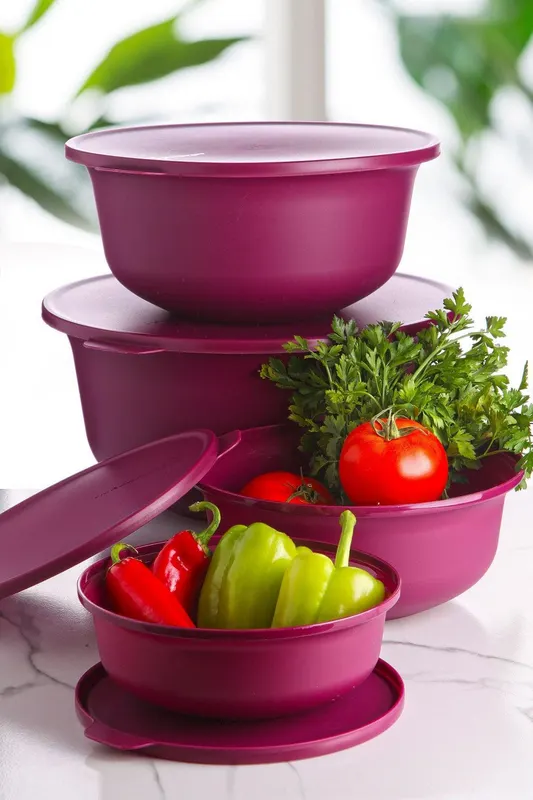 Set cutie de depozitare, Violet, 33x33x15 cm - Multicolor