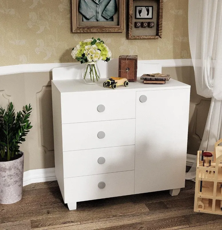 Dulap Copii Pearl, Alb, 90x40x100 cm - Alb