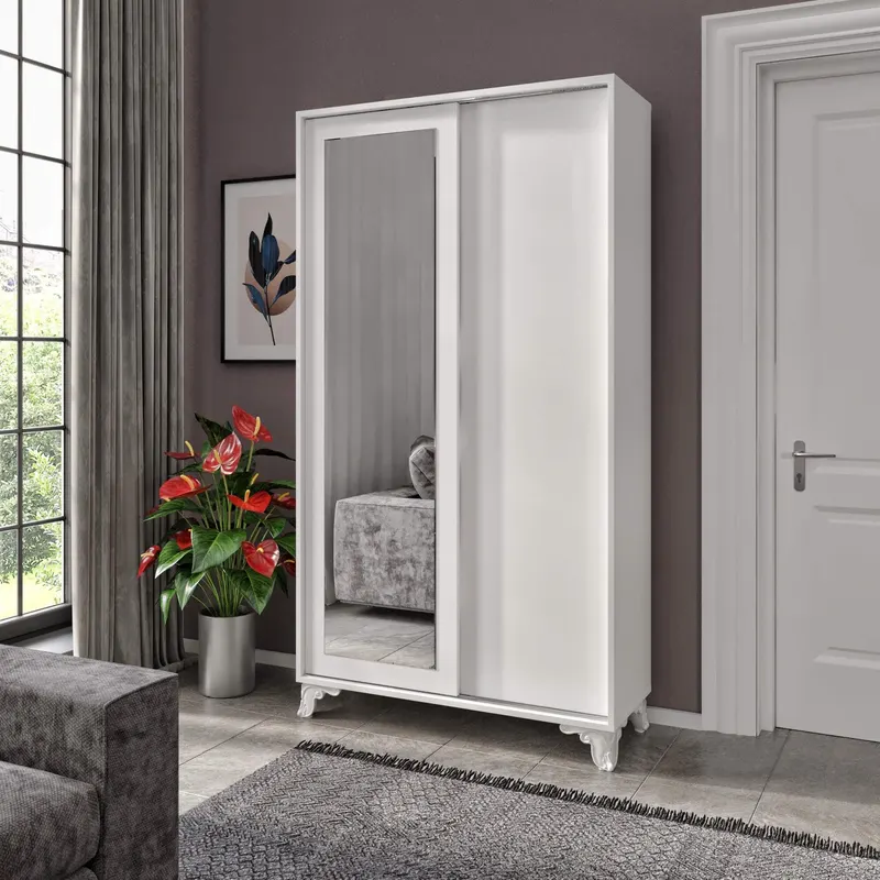 Dulap Haine Venus, Alb, 40x194x104 cm - Alb