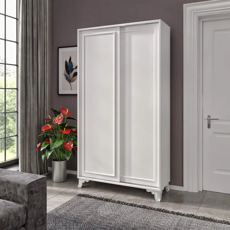 Dulap Haine Juno, Alb, 40x194x104 cm - Alb