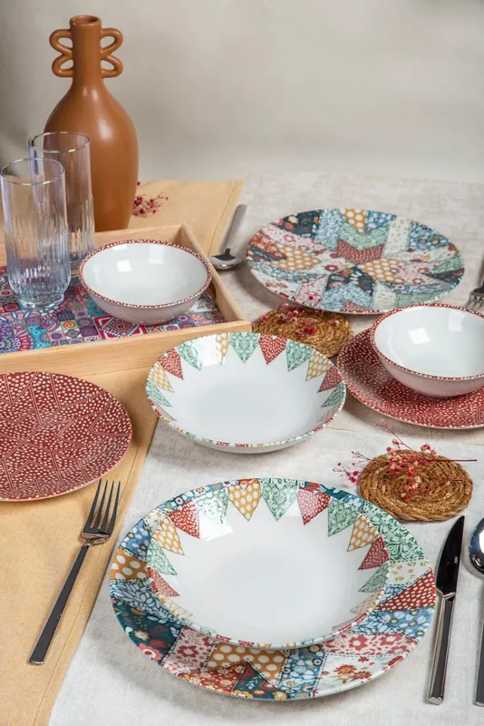 Set de cină Sand, Multicolor, 25x2x25 cm - Multicolor