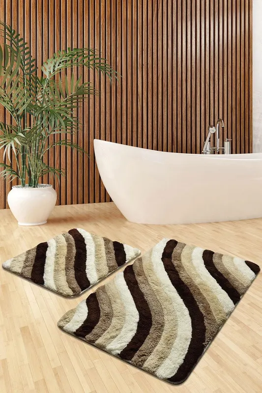 Set Covor de baie (2 bucăți), Multicolor - Multicolor