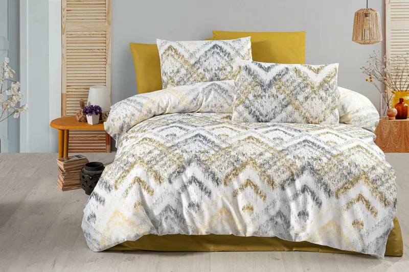 Set Lenjerie de pat double, 200 x 220 cm - Multicolor