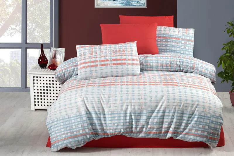 Set Lenjerie de pat double, 200 x 220 cm - Multicolor