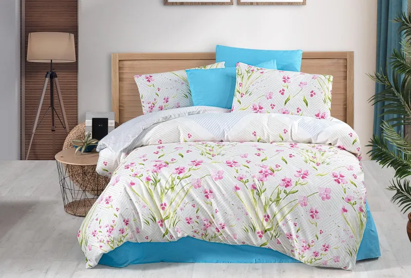 Set Lenjerie de pat double, 200 x 220 cm - Multicolor
