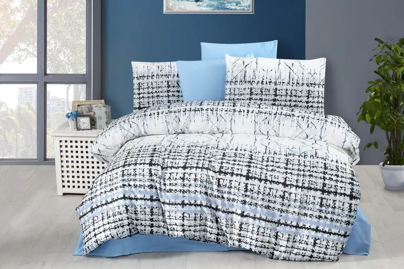 Set Lenjerie de pat double, 200 x 220 cm - Multicolor